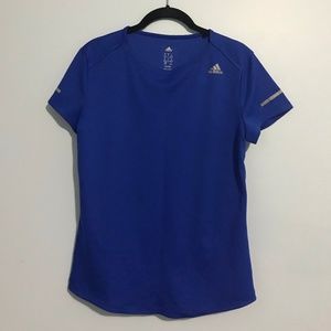 adidas Womens Short Sleeve Blue Tee